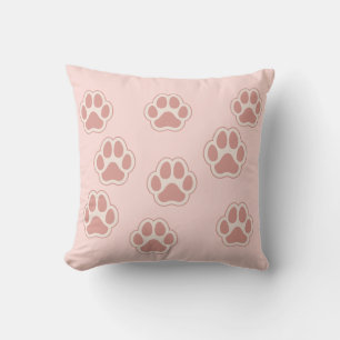 Cojín Decorativo Patrón de huellas de patas de perro lindas 