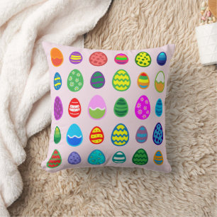 Cojín Decorativo Patrón de Huevos de Pascua