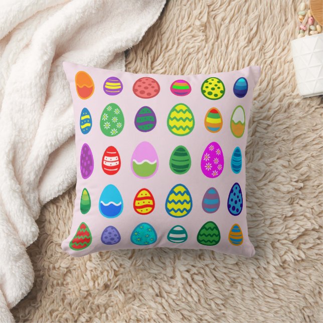 Cojín Decorativo Patrón de Huevos de Pascua (Manta)