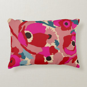 Cojín Decorativo Patrón de ilustracion de flores. Moti botánico flo