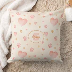 Cojín Decorativo Patrón de imágenes de colores rosados y colores de