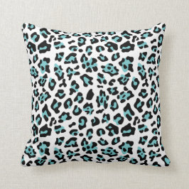 Cojín Decorativo Patrón de impresión de animales de leopardo negro