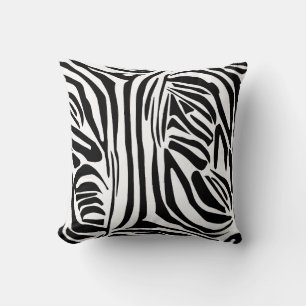 Cojín Decorativo Patrón de impresión de cebra en blanco y negro atr