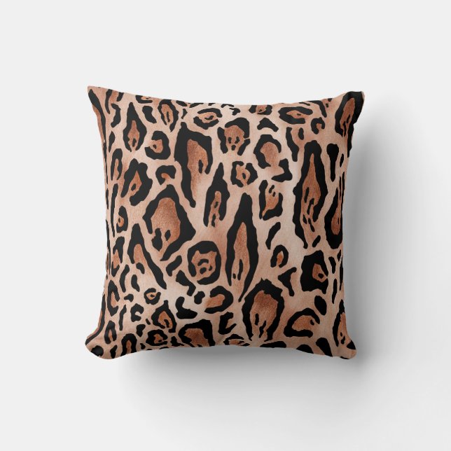 Cojín Decorativo Patrón de impresión de leopardo (Anverso)