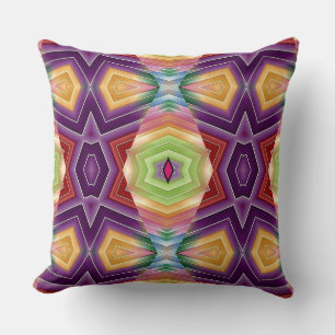 Cojín Decorativo Patrón de impresión de tela multicolor moderno en