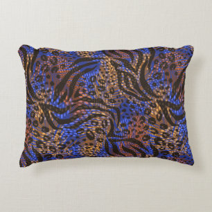 Cojín Decorativo Patrón de impresión lujoso Leopard y Zebra