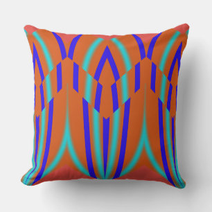Cojín Decorativo Patrón de impresión multicolor moderno en todo el