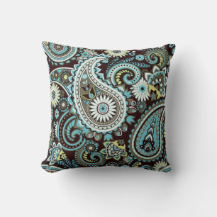 Cojín Decorativo Patrón de infiltración de madera de Paisley Orient