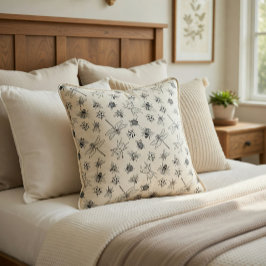 Cojín Decorativo Patrón de insectos de dibujos animados dibujados a