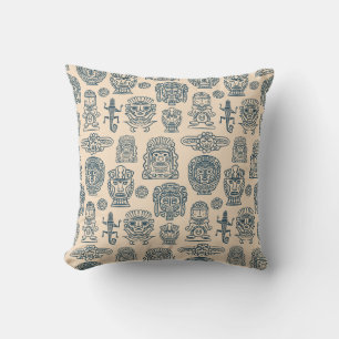 Cojín Decorativo Patrón de inspiración azteca
