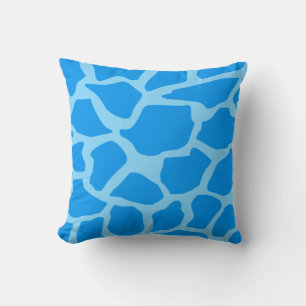 Cojín Decorativo Patrón de jirafa azul