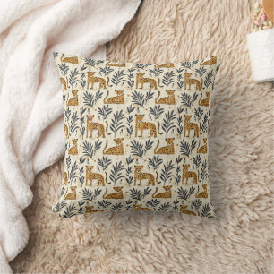 Cojín Decorativo Patrón de jungla de leopardo juguetón