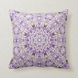 Cojín Decorativo Patrón de Kaleidoscopio de Lilac Vintage
