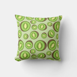Cojín Decorativo Patrón de kiwi verde y marrón