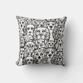 Cojín Decorativo Patrón de la cabeza del perro