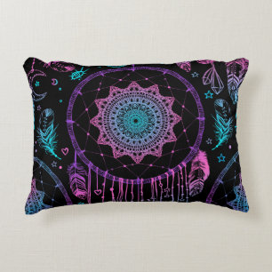 Cojín Decorativo Patrón de la luna del soñador nativo americano