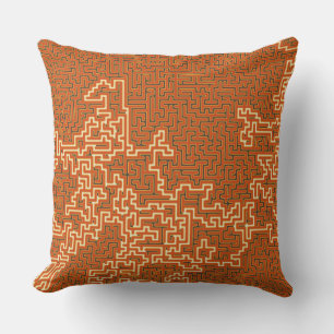 Cojín Decorativo Patrón de laberinto retro geométrico moderno #2