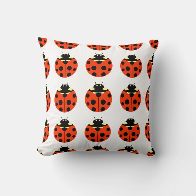 Cojín Decorativo patrón de ladybug (Anverso)
