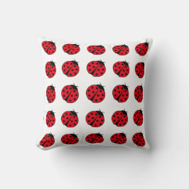 Cojín Decorativo Patrón de ladybug retro curado