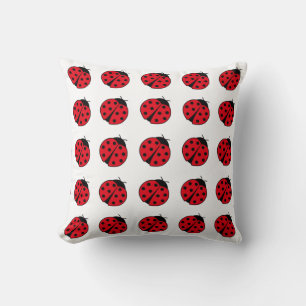 Cojín Decorativo Patrón de ladybug retro curado