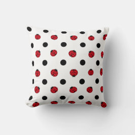 Cojín Decorativo Patrón de ladybug retro curado