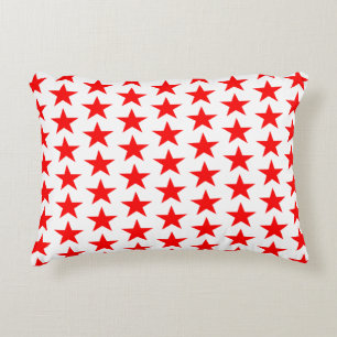 Cojín Decorativo Patrón de las estrellas rojas