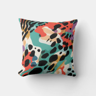 Cojín Decorativo Patrón de leopardo abstracto