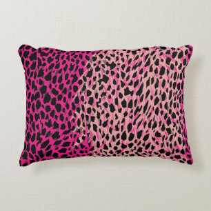 Cojín Decorativo Patrón de leopardo rosa animal textil de fabricaci