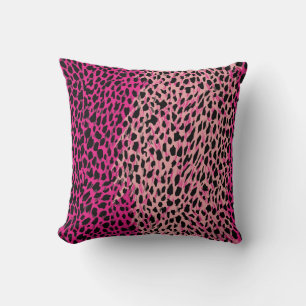 Cojín Decorativo Patrón de leopardo rosa animal textil de fabricaci