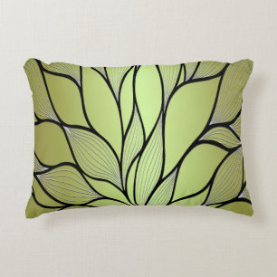 Cojín Decorativo Patrón de licencia creativa verde oliva