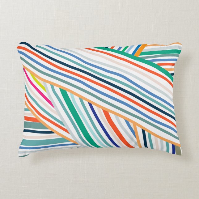 Cojín Decorativo Patrón de línea (Anverso)