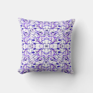 Cojín Decorativo Patrón de líneas abstractas de acuarela violeta li