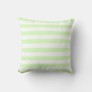 Cojín Decorativo Patrón de líneas pastel blanco y verde lima
