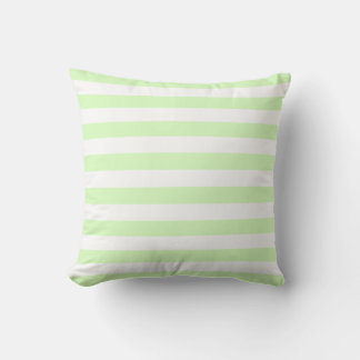Cojín Decorativo Patrón de líneas pastel blanco y verde lima