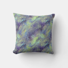 Cojín Decorativo Patrón de líquido azul tanzano