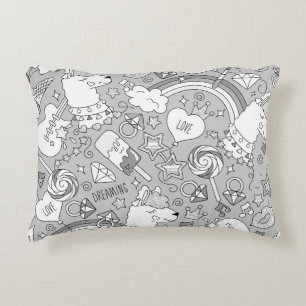 Cojín Decorativo patrón de llama 4