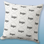 Cojín Decorativo Patrón de logotipo simple<br><div class="desc">Diseño de logotipo minimalista sencillo para fomentar la lealtad de la marca y promover su pequeña empresa. Reemplace el logotipo por el suyo propio y cambie el color de fondo de la Herramienta de diseño a personalizar.</div>