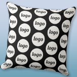 Cojín Decorativo Patrón de logotipos simples Empresa promocional<br><div class="desc">Diseño de logotipo minimalista sencillo para fomentar la lealtad de la marca y promover su pequeña empresa. Reemplace el logotipo por el suyo propio y cambie el color de fondo de la Herramienta de diseño a personalizar.</div>