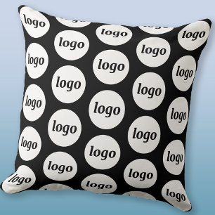 Cojín Decorativo Patrón de logotipos simples Empresa promocional