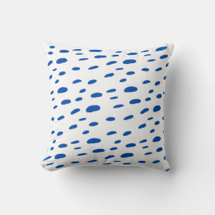 Cojín Decorativo Patrón de lunares azul cobalto