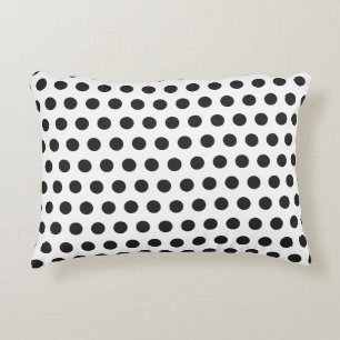 Cojín Decorativo Patrón de lunares en blanco y negro – Clásico Mini