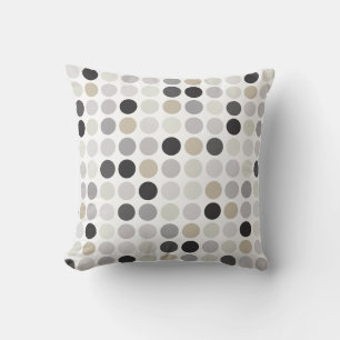 Cojín Decorativo Patrón de lunares modernos en blanco y negro con m
