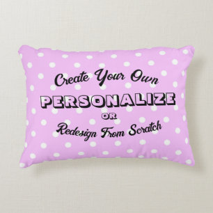 Cojín Decorativo Patrón de lunares pastel - Rosa