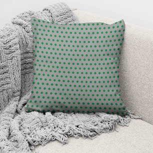 Cojín Decorativo Patrón de lunares verde gris moderno