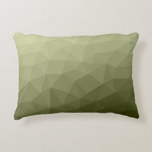 Cojín Decorativo Patrón de malla geométrica con gradiente verde cla