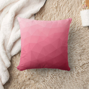 Cojín Decorativo Patrón de malla geométrica degradada de luz rosa