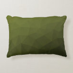 Cojín Decorativo Patrón de malla geométrica del gradiente de oliva<br><div class="desc">El gradiente verde del ejército de la malla geométrica triángulos sombríos. Hué verde de oliva oscura para el uniforme de soldado,  camo. Mide paisajes militares naturales,  resistencia,  resistencia. Los tonos tierra se conectan con la naturaleza,  el arraigo. Simboliza legado militar,  utilidad al aire libre.</div>
