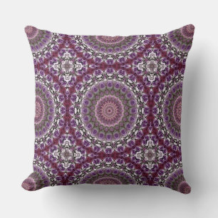 Cojín Decorativo Patrón de Mandala Amethyink Pink Kaleidoscope
