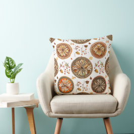 Cojín Decorativo Patrón de Mandala de otoño