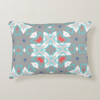 Patrón de Mandala Gris Coral | Boho Floral Geométr